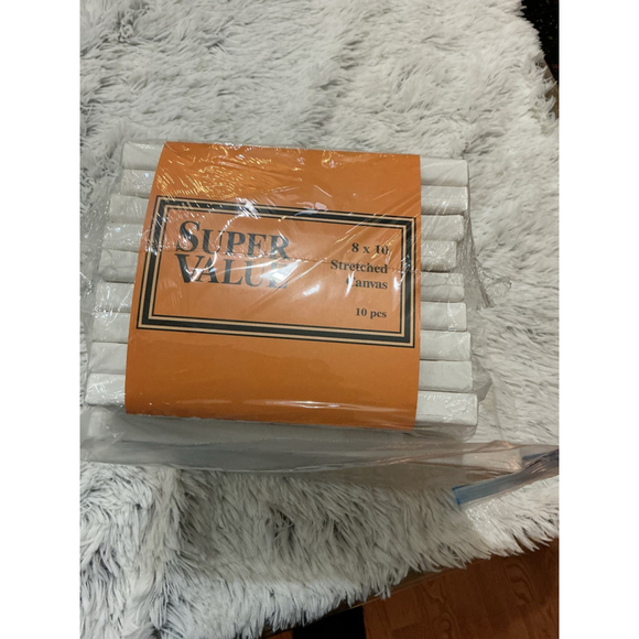 Super Value 8x10 Stretched Canvas 10 Pack Triple Primed White Art Supplies - Picture 8 of 8